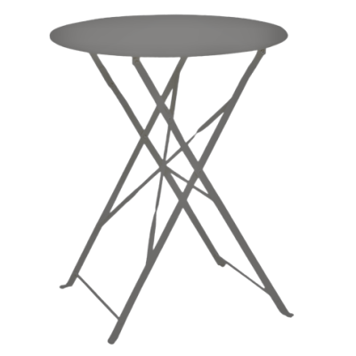 TRADITIONAL-T-ΛΑΜΑΚΙ τραπέζι κήπου μεταλλικό ΓΚΡΙ / Φ60xH75
