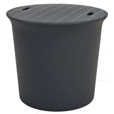 BISTRO-WOOD τραπεζάκι κήπου polypropylene ΑΝΘΡΑΚΙ, Φ48xH43 