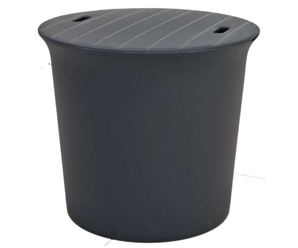 BISTRO-WOOD τραπεζάκι κήπου polypropylene ΑΝΘΡΑΚΙ, Φ48xH43 