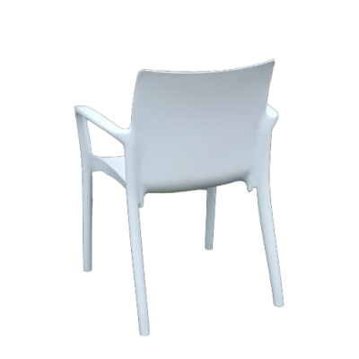 PEDRO πολυθρόνα polypropylene ΛΕΥΚΟ, 62x52xΗ80