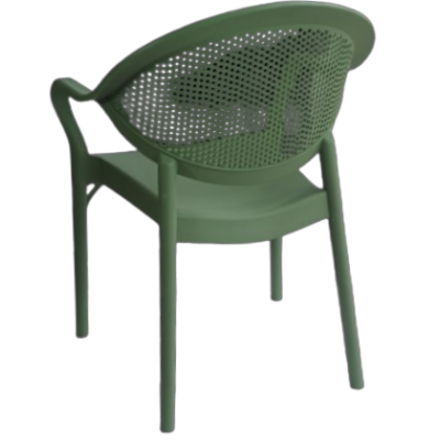 MOON πολυθρόνα polypropylene ΠΡΑΣΙΝΟ, 61x58x84