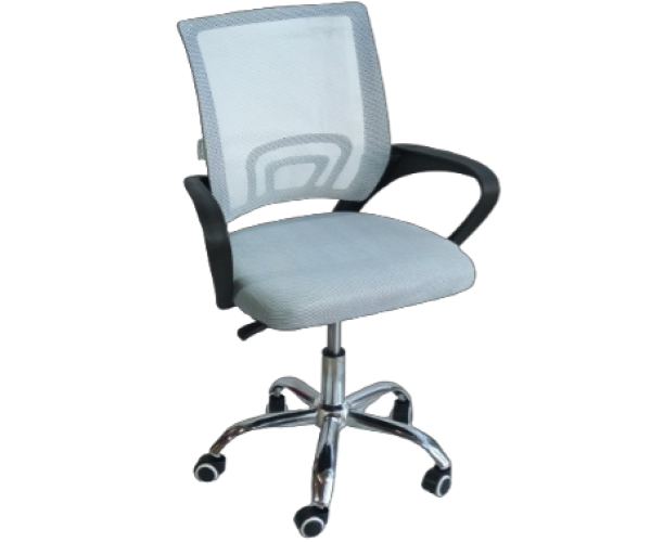 BY-017 (hc-b01) πολυθρόνα γραφείου ύφασμα mesh ΓΚΡΙ, 57x55x86/96