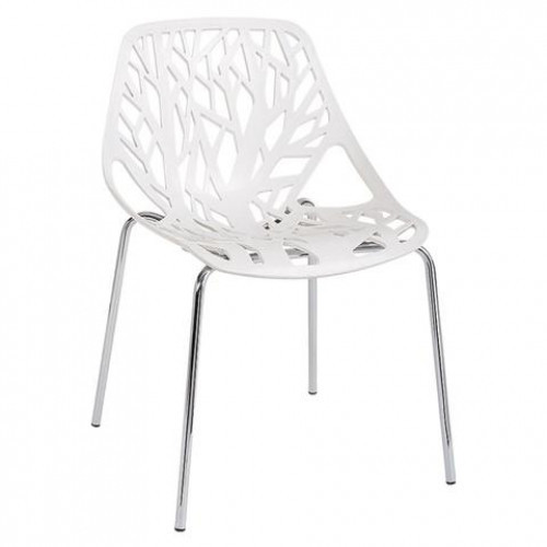 NELI καρέκλα μεταλλική χρωμίου polypropylene ΛΕΥΚΟ, 54x51x81 NELI καρέκλα μεταλλική χρωμίου polypropylene ΛΕΥΚΟ, 54x51x81
