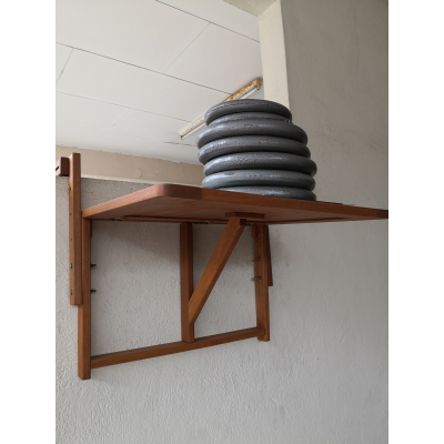 BALCONY τραπεζάκι κρεμαστό ξύλο meranti ΜΕΛΙ, 60x45xH55