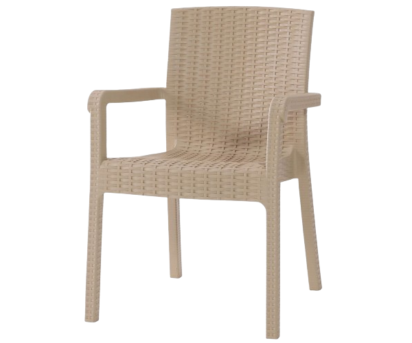 VECTOR πολυθρόνα κήπου polypropylene wicker ΜΟΚΑ / 62x58xH87