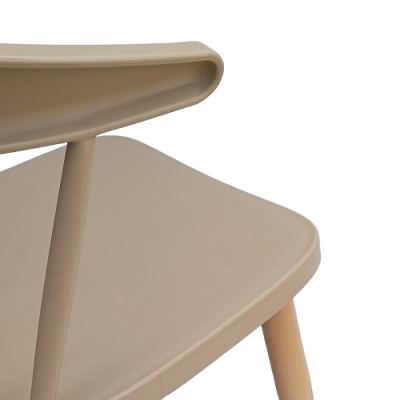 NTALTON-C καρέκλα πόδι μέταλλο ΦΥΣΙΚΟ κάθισμα polypropylene ΜΟΚΑ / 49x52xH75