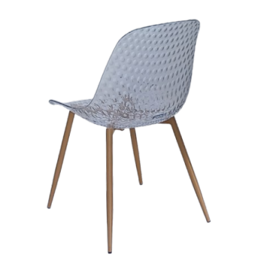SPIRIT καρέκλα βάση μεταλλική ΞΥΛΟ plexiglass ΔΙΑΦΑΝΗ / 55x47xΗ84