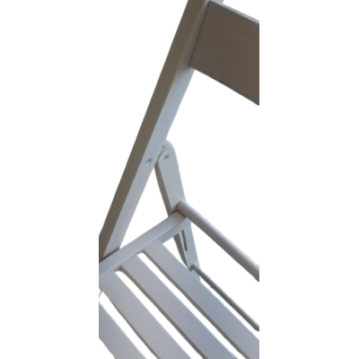 01-BAS καρέκλα πτυσσόμενη ξύλινη WHITE WASH / 43x47xH79