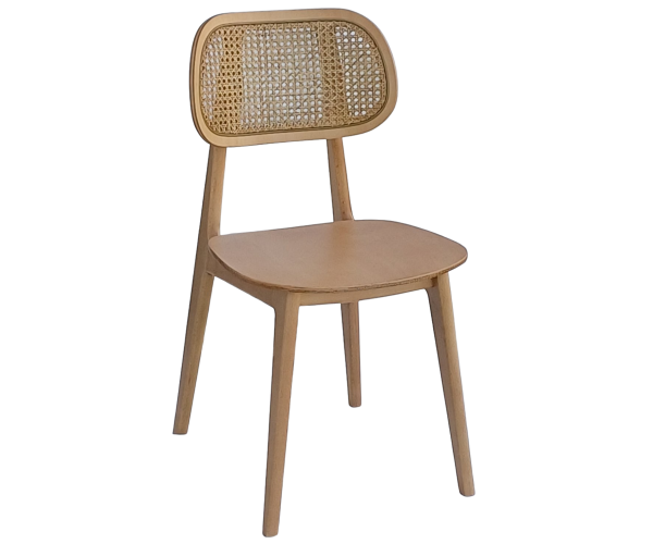 LUNA-4 καρέκλα εσωτερικού χώρου ξύλινη πλάτη ΨΑΘΑ χρώμα ΦΥΣΙΚΟ / 44x47xH84