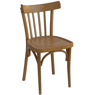 RILEY καρέκλα εσωτερικού χώρου ξύλινη χρώμα ΜΕΛΙ / 40x43xH82