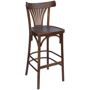 HARPER-ST σκαμπό ψηλό εσωτερικού χώρου ξύλινο ΚΑΡΥΔΙ / 43x45xH110