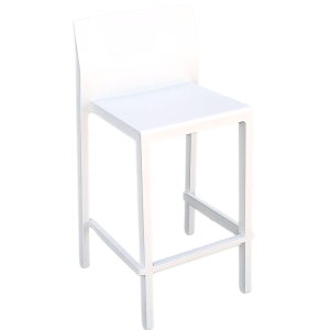 KATE-2346 σκαμπό εξωτερικού χώρου ψηλό technopolymer ΛΕΥΚΟ / 48x47xH65/88