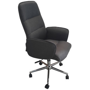 UNI-SOFT-HB πολυθρόνα γραφείου με ψηλή πλάτη ύφασμα ΓΚΡΙ /  65x50x108/118