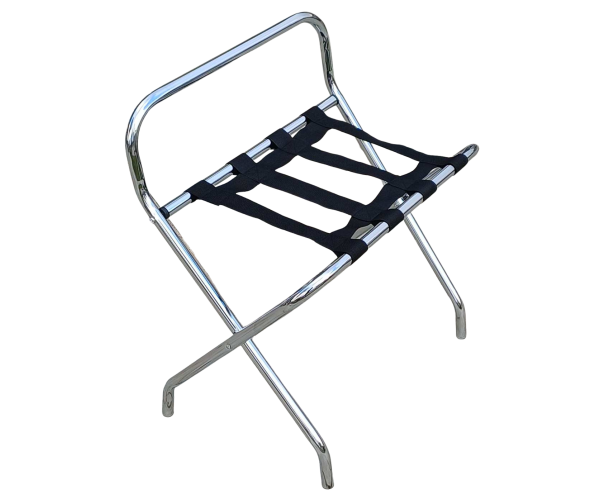 TOLO-BACK-C μπαγκαζιέρα βαλίτσας με πλάτη μεταλλική ΧΡΩΜΙΟΥ / 61x42xH52-72