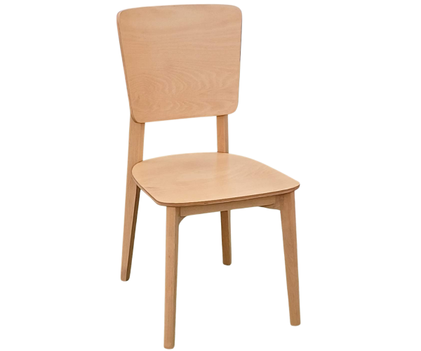 KELLY καρέκλα ξύλινη τραπεζαρίας χρώμα ΦΥΣΙΚΟ / 44x55xΗ87