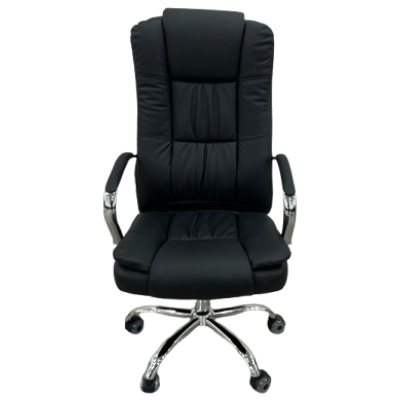 STAMP πολυθρόνα γραφείου διευθυντού δερματίνη ΜΑΥΡΗ / 70x60xΗ116-126