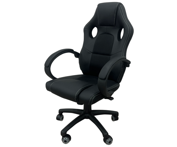 SENNA πολυθρόνα γραφείου bucket δερματίνη ΜΑΥΡΗ / 66x62xΗ110-120