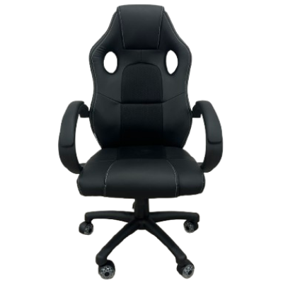 SENNA πολυθρόνα γραφείου bucket δερματίνη ΜΑΥΡΗ / 66x62xΗ110-120