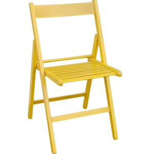 01-BAS καρέκλα πτυσσόμενη ξύλινη χρώμα ΚΙΤΡΙΝΗ / 43x47xH79
