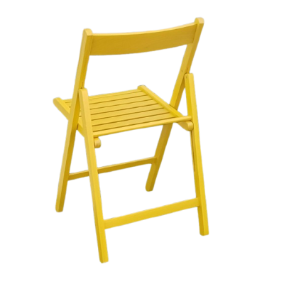 01-BAS καρέκλα πτυσσόμενη ξύλινη χρώμα ΚΙΤΡΙΝΗ / 43x47xH79