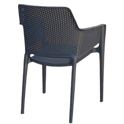 LUKA πολυθρόνα polypropylene ΑΝΘΡΑΚΙ / 62x60xH86