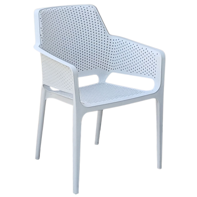 LUKA πολυθρόνα polypropylene ΛΕΥΚΟ / 62x60xH86