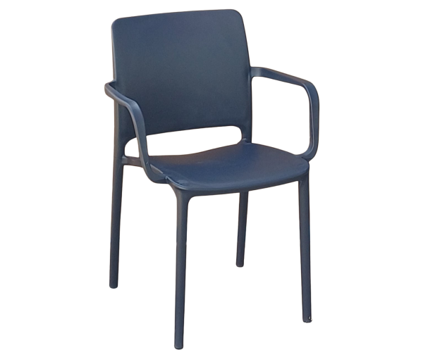 ΜΑΙΑΜΙ πολυθρόνα polypropylene ΑΝΘΡΑΚΙ / 59x57xH83