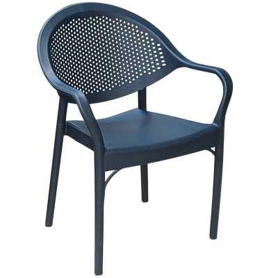 PRIME πολυθρόνα polypropylene ΑΝΘΡΑΚΙ / 63x64xH82