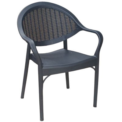 PRIME-RATTAN πολυθρόνα polypropylene ΑΝΘΡΑΚΙ / 63x64xH82