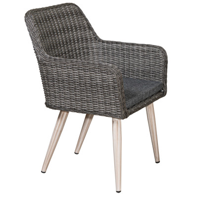 Τραπεζαρία Rattan Με Αλουμίνιο Σκελετό Σέτ 7 Τεμαχίων ,200 x 100 x 75(h)cm