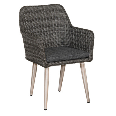 Τραπεζαρία Rattan Με Αλουμίνιο Σκελετό Σέτ 7 Τεμαχίων ,200 x 100 x 75(h)cm