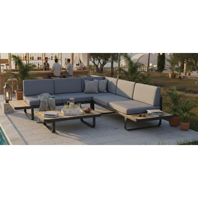 SANTA MARIA Γωνιακό Καθιστικό Σέτ Αλουμινίου 4 Τεμαχίων 255 x 255 cm