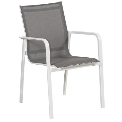 MONICA Επεκτεινόμενη Τραπεζαρία Αλουμινίου ,Σέτ 7 Τεμαχίων 200+60=260 x 100 x 75(H)cm