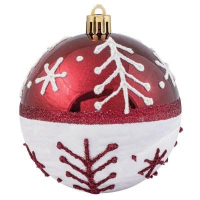 Ρόζ Χριστουγεννιάτικες Μπάλες 3 Χρώματα ,Σέτ 7 Τεμαχίων 8cm