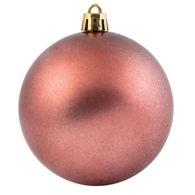 Ρόζ Χριστουγεννιάτικες Μπάλες 3 Χρώματα ,Σέτ 12 Τεμαχίων 8cm ,3 Σχέδια