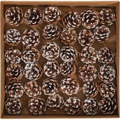 Χιονισμένο Χριστουγεννιάτικο Δέντρο Alpine Με Κουκουνάρια 270cm