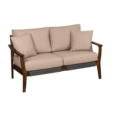 Ξύλινο Καθιστικό Σέτ Acacia Wood Με Σχοινί PR1624 ,Σέτ 4 Τεμαχίων