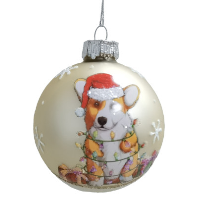 Γυάλινες Χριστουγεννιάτικες Μπάλες Σέτ 12τεμαχίων , 12 Σχέδια 8cm