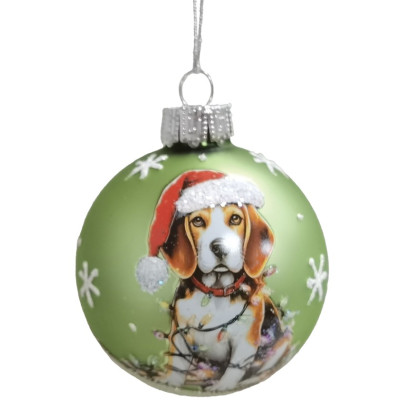 Γυάλινες Χριστουγεννιάτικες Μπάλες Σέτ 12τεμαχίων , 12 Σχέδια 8cm