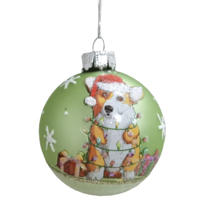 Γυάλινες Χριστουγεννιάτικες Μπάλες Σέτ 12τεμαχίων , 12 Σχέδια 8cm