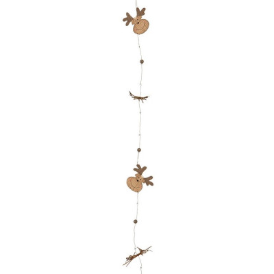 Ξύλινη Χριστουγεννιάτικη Γιρλάντα 140cm