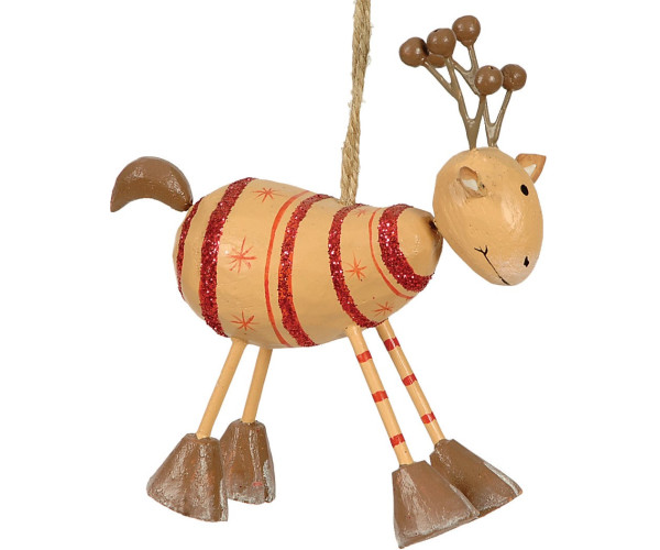 Ξύλινο Κρεμαστό Χριστουγεννιάτικο Στολίδι 12cm