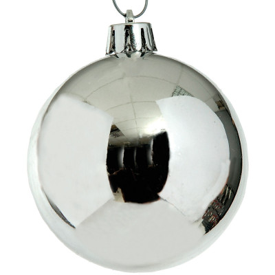 Γυάλινη Χριστουγεννιάτικη Μπάλα 8cm,Σέτ/12