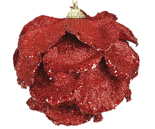 Κόκκινη Χριστουγεννιάτικη Μπάλα 10cm,Σέτ/6