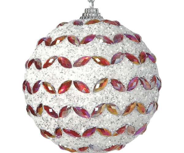 Πλαστική Χριστουγεννιάτικη Μπάλα 8cm , Σέτ 6 Τεμαχίων