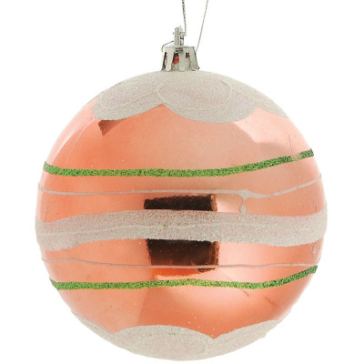 Πλαστική Χριστουγεννιάτικη Μπάλα 10cm ,Σέτ/2 ,2 Σχέδια