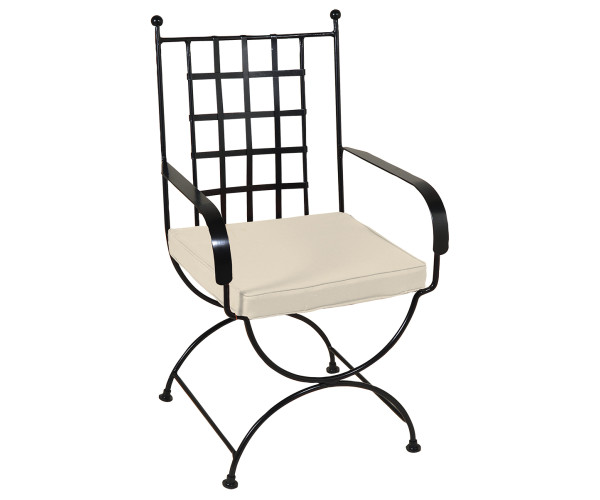 Γαλβανισμένη Μεταλλική Πολυθρόνα Μασίφ Καρέ 58 x 62 x 98(h)cm