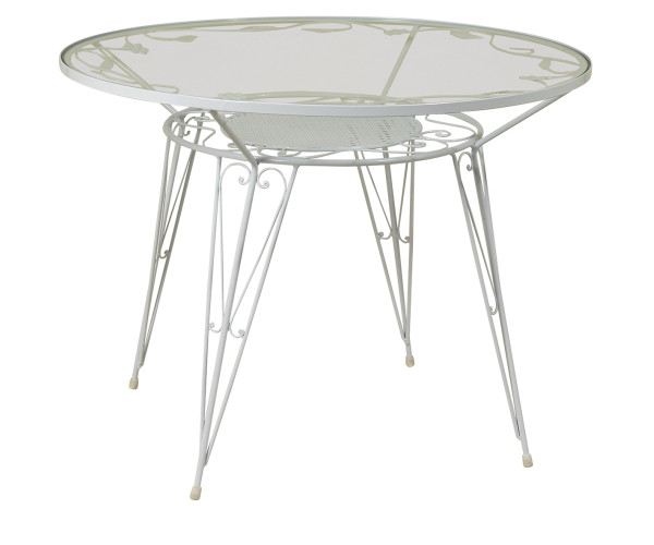 Γαλβανισμένο Στρογγυλό Τραπέζι Μασίφ 90 x 75(h)cm