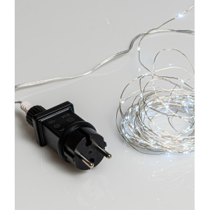 200Led Λαμπάκια Copper Ψυχρού Φωτισμού Με Μετασχηματιστή ,20 Μέτρα (Kelvin: 6.000 - 10.000)