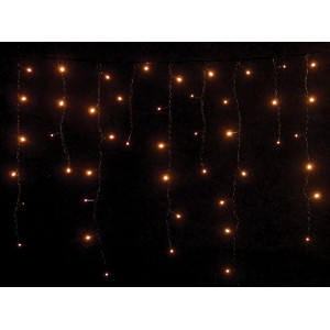 100Led Σταθερή Ασύμμετρη Κουρτίνα Με Επέκταση 200 x 70(h)cm,Πράσινο Καλώδιο/Θερμό Λαμπάκι (Kelvin: 2.500 - 2.800)